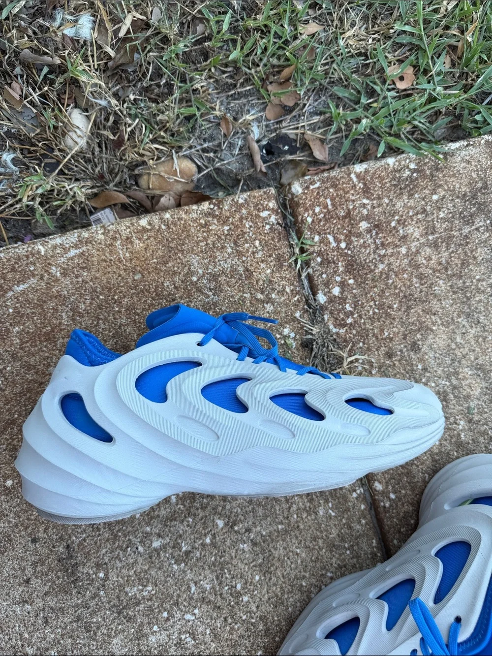 Men’s Adidas Adifom Q Blue & Clay Lightweight Athletic Shoes. Both Size 11 Mens